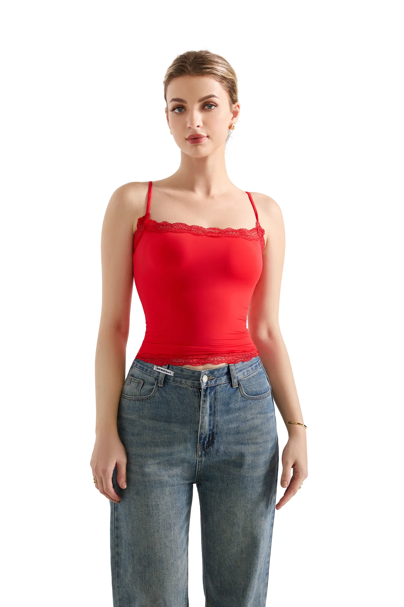 Buttery Soft Cami Lace Tank Top - Image 13