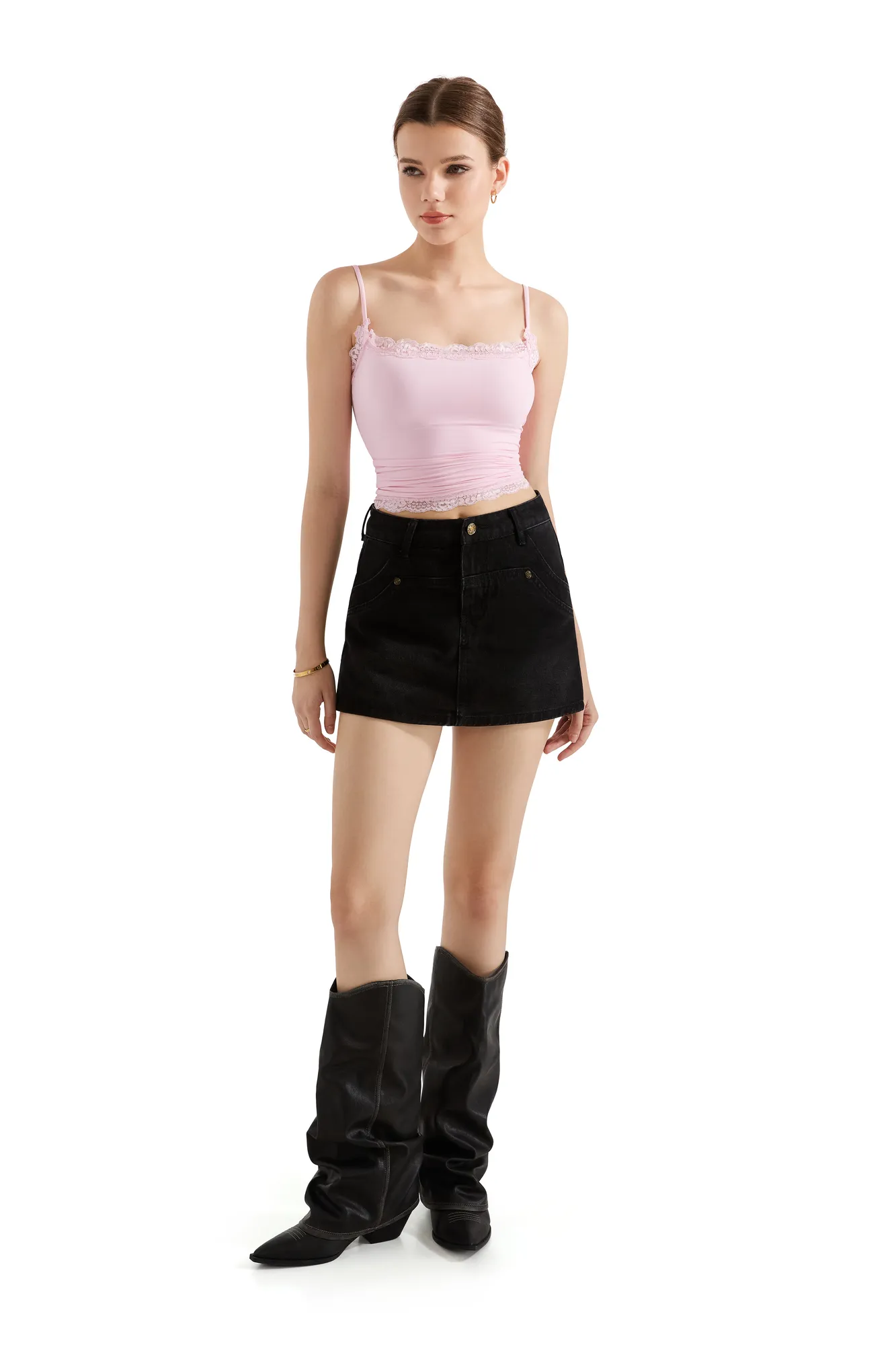 Buttery Soft Cami Lace Tank Top - Image 30