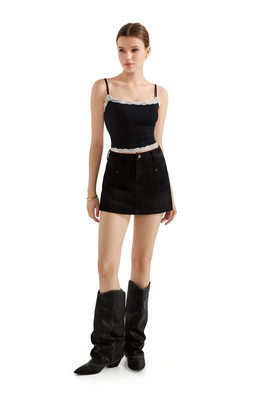 Buttery Soft Cami Lace Tank Top - Image 42