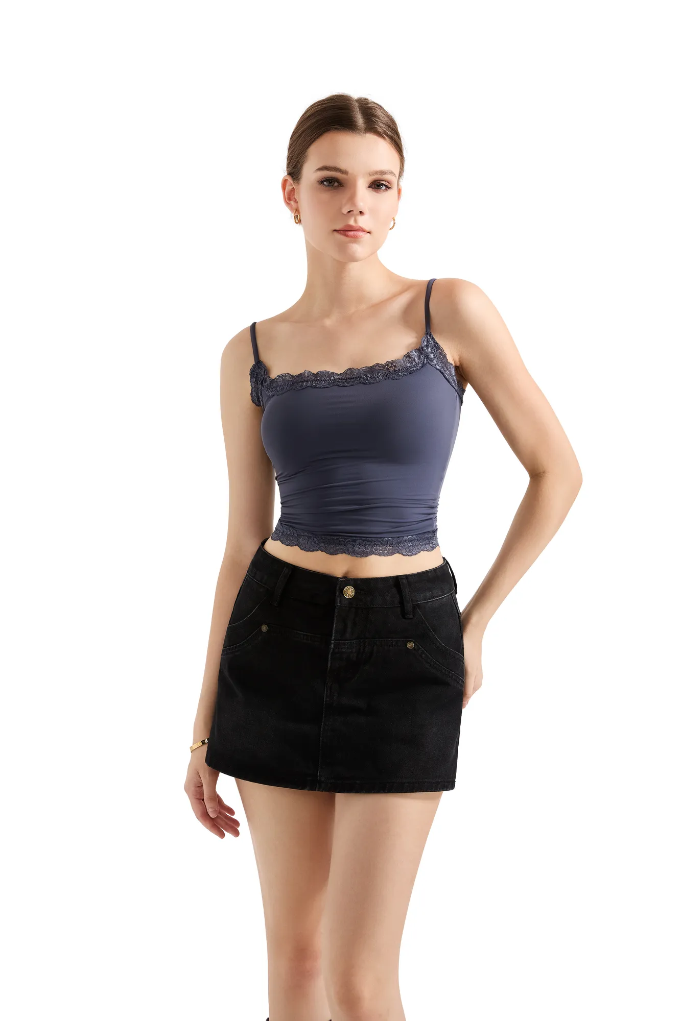 Buttery Soft Cami Lace Tank Top - Image 7