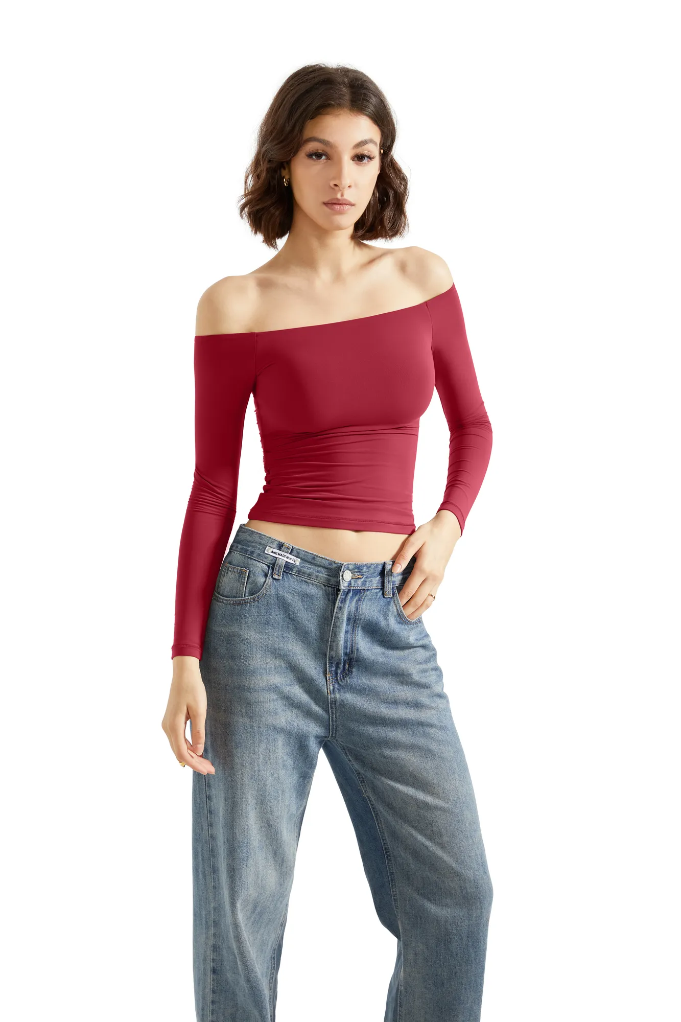 Buttery Soft Off Shoulder Shirt - Long Sleeve - Image 109