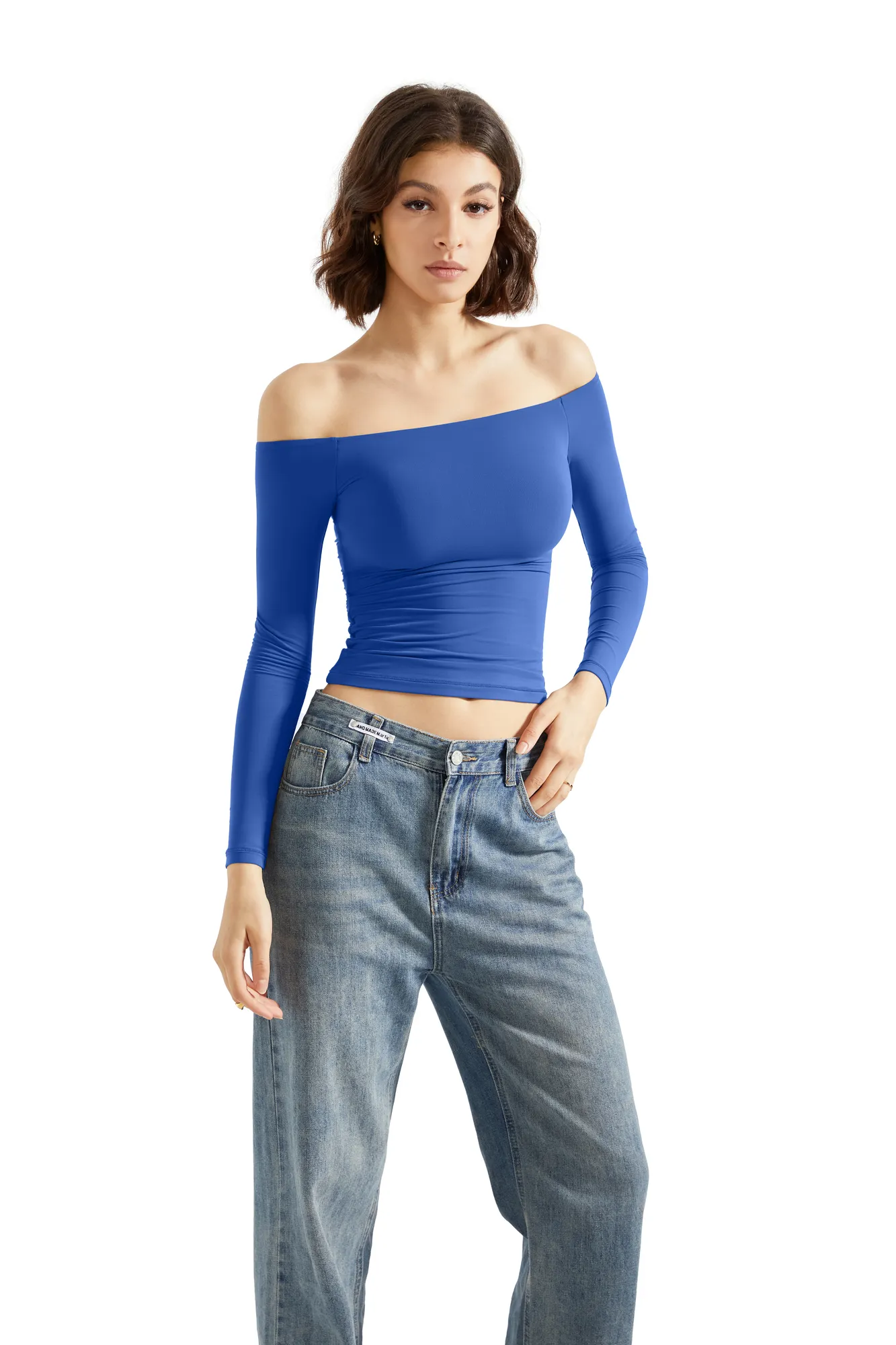 Buttery Soft Off Shoulder Shirt - Long Sleeve - Image 67