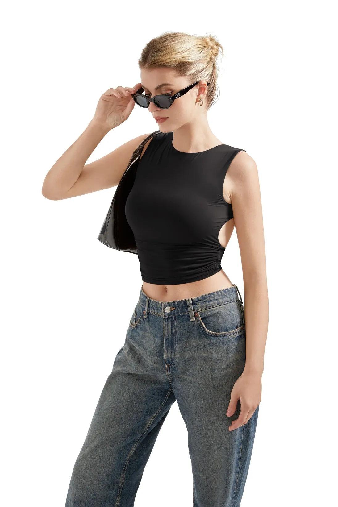 Buttery Soft Open Back Shirt - Image 12