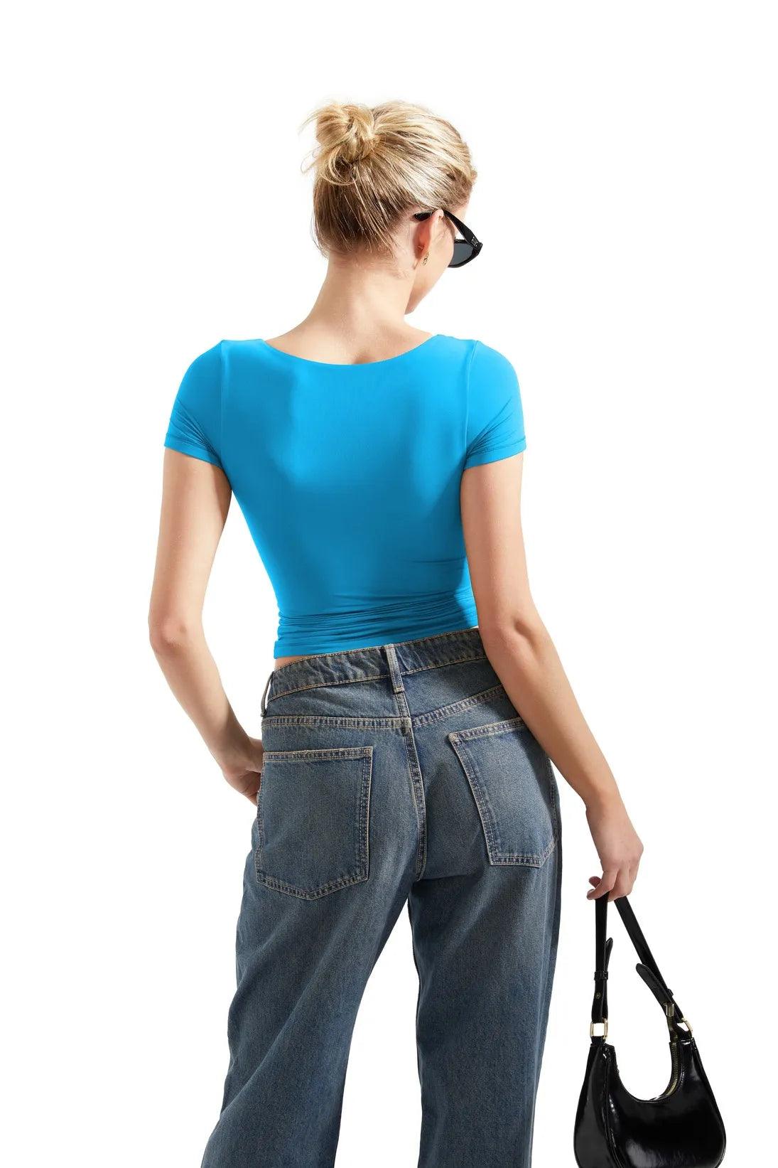 Buttery Soft Scoop Neck Shirt - Short Sleeve - Image 11