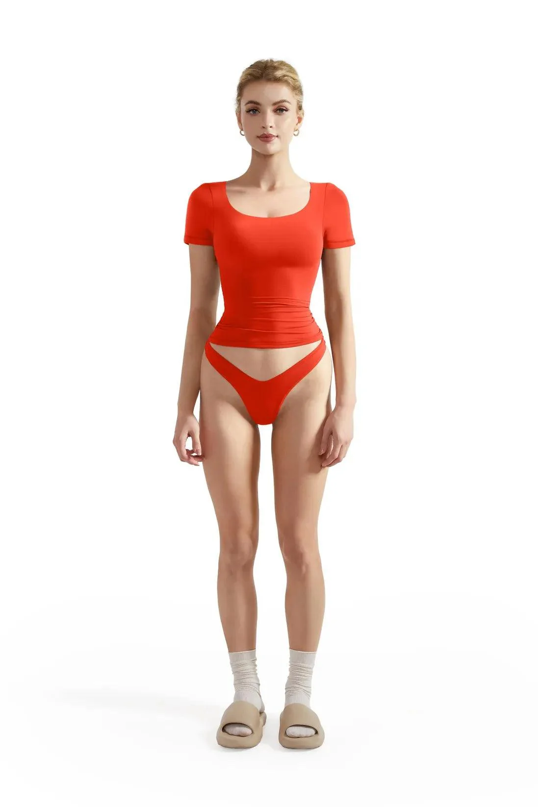 Buttery Soft Scoop Neck Shirt - Short Sleeve - Image 27