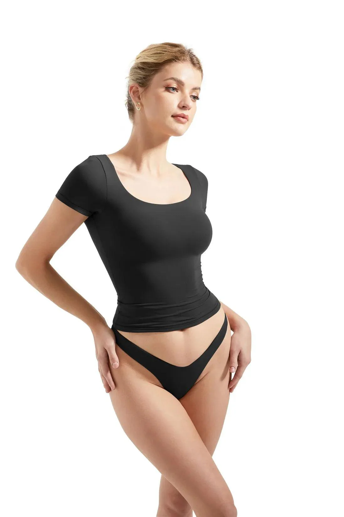 Buttery Soft Scoop Neck Shirt - Short Sleeve - Image 4
