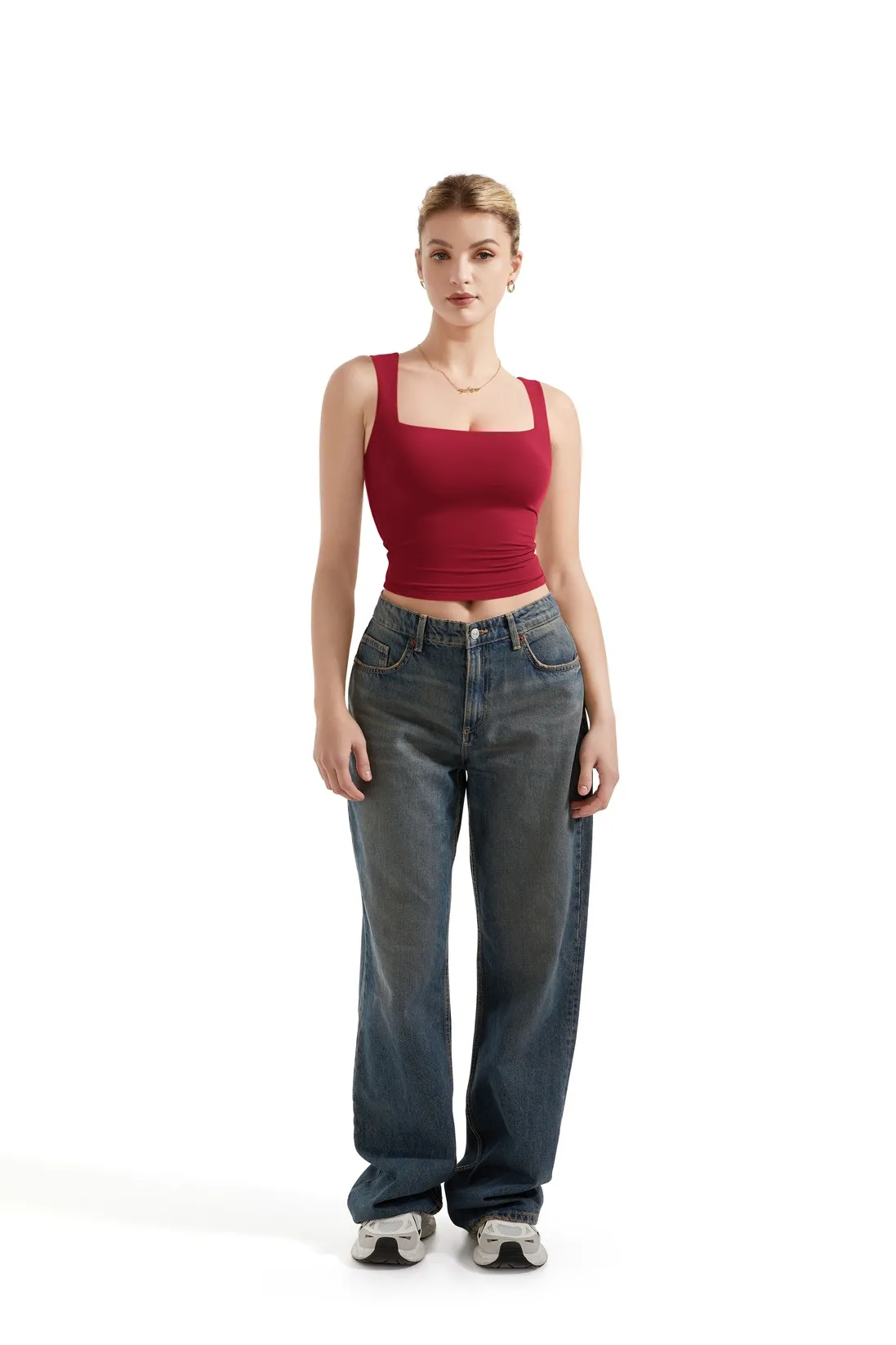 Buttery Soft Square Neck Tank Top - Image 52