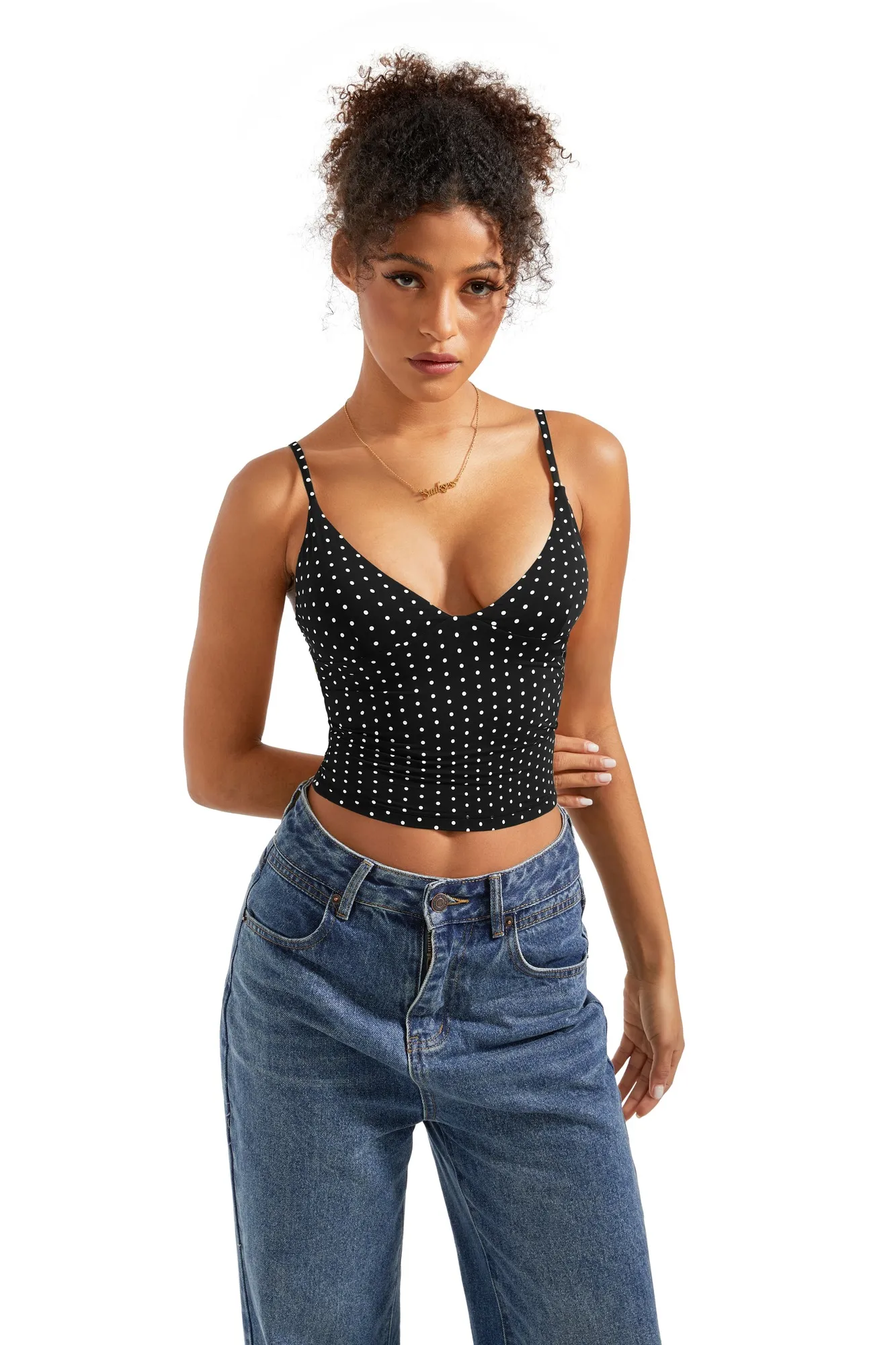 Buttery Soft Cami V Neck Tank Top - Image 109