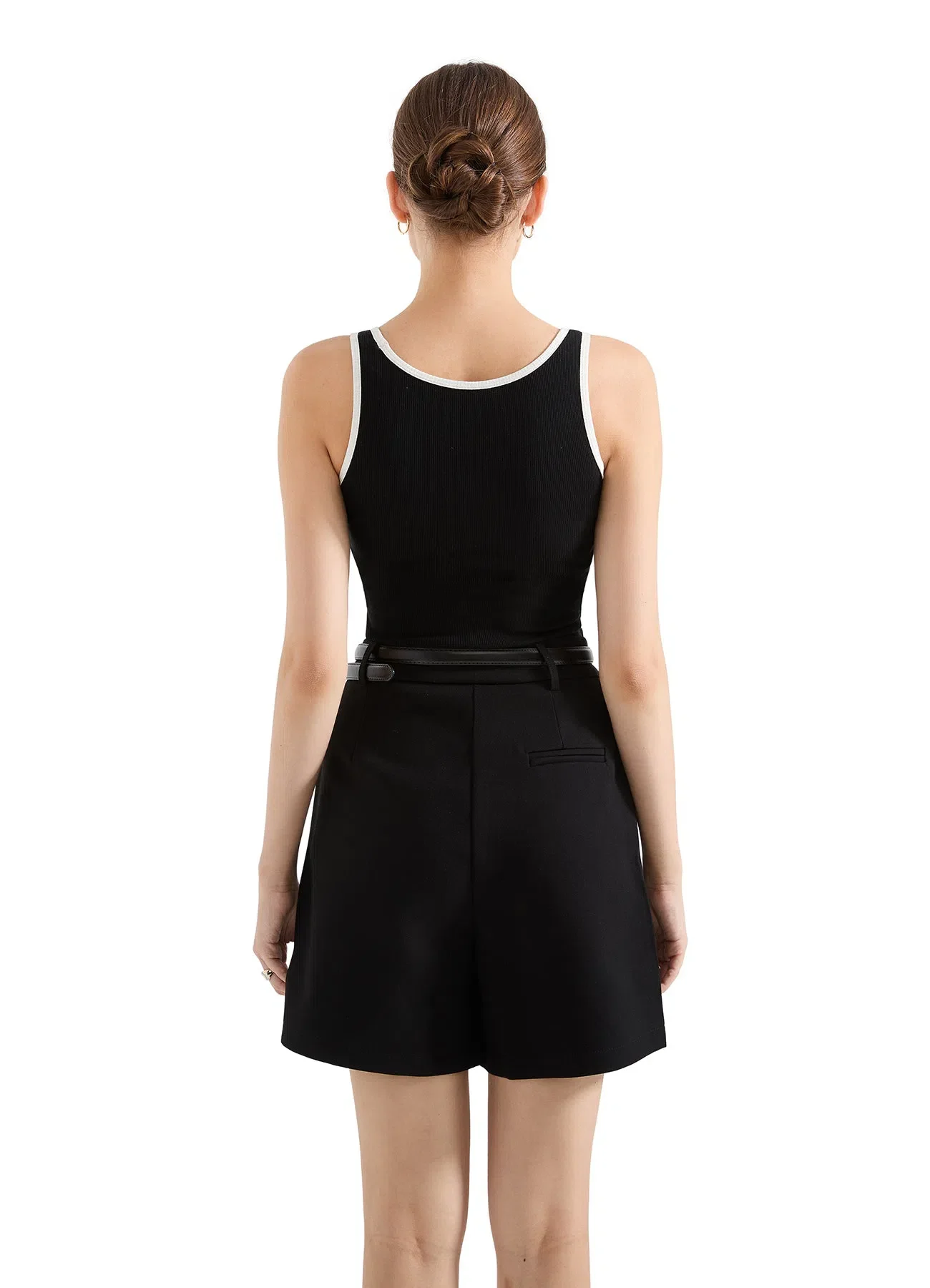 Cotton Ribbed Square Neck Tank Top - Image 34