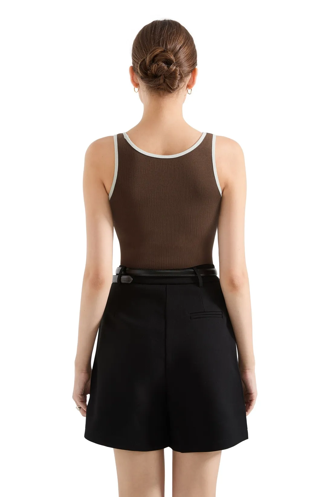 Cotton Ribbed Square Neck Tank Top - Image 55