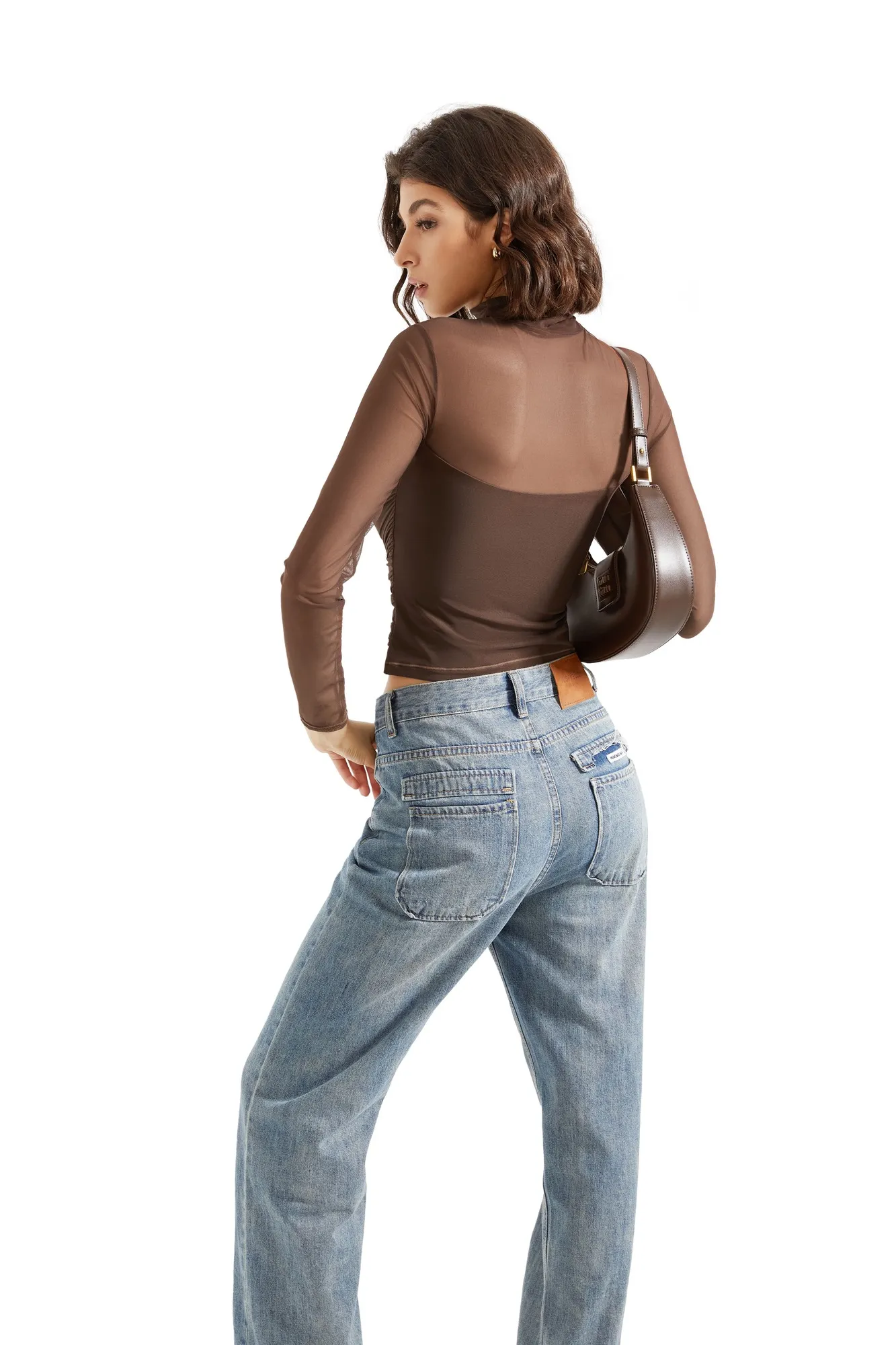 Mesh Mock Neck Shirt - Long Sleeve - Image 14