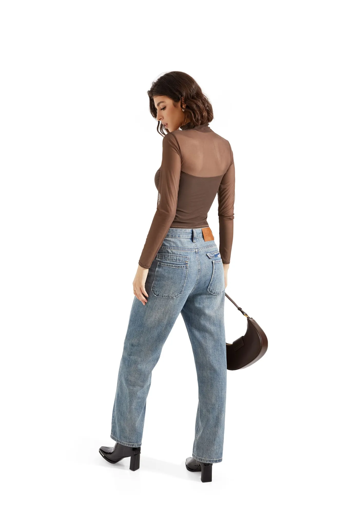 Mesh Mock Neck Shirt - Long Sleeve - Image 8