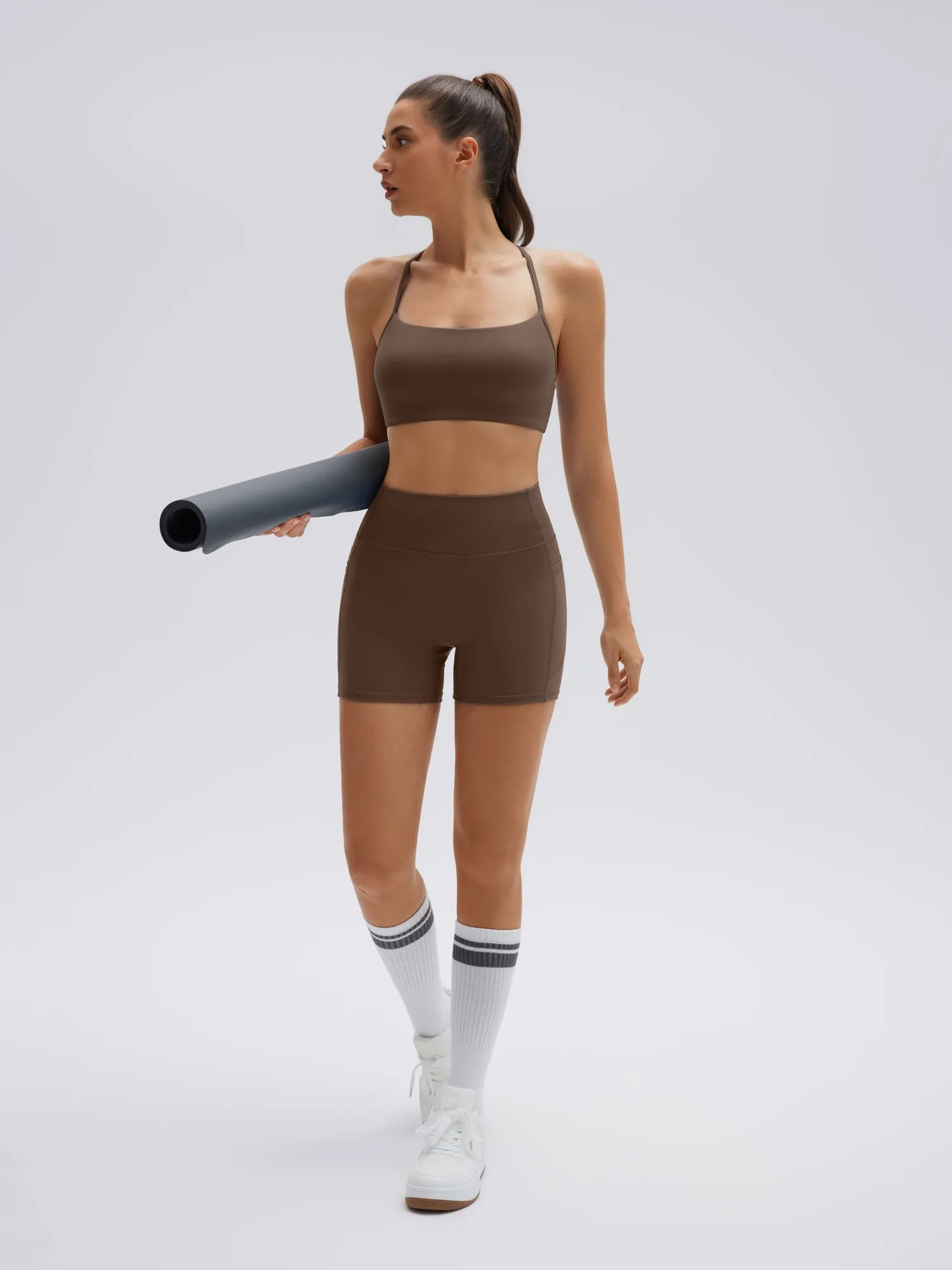 Halter Criss Cross Crop Tops 2 Piece Workout Sets - Image 30