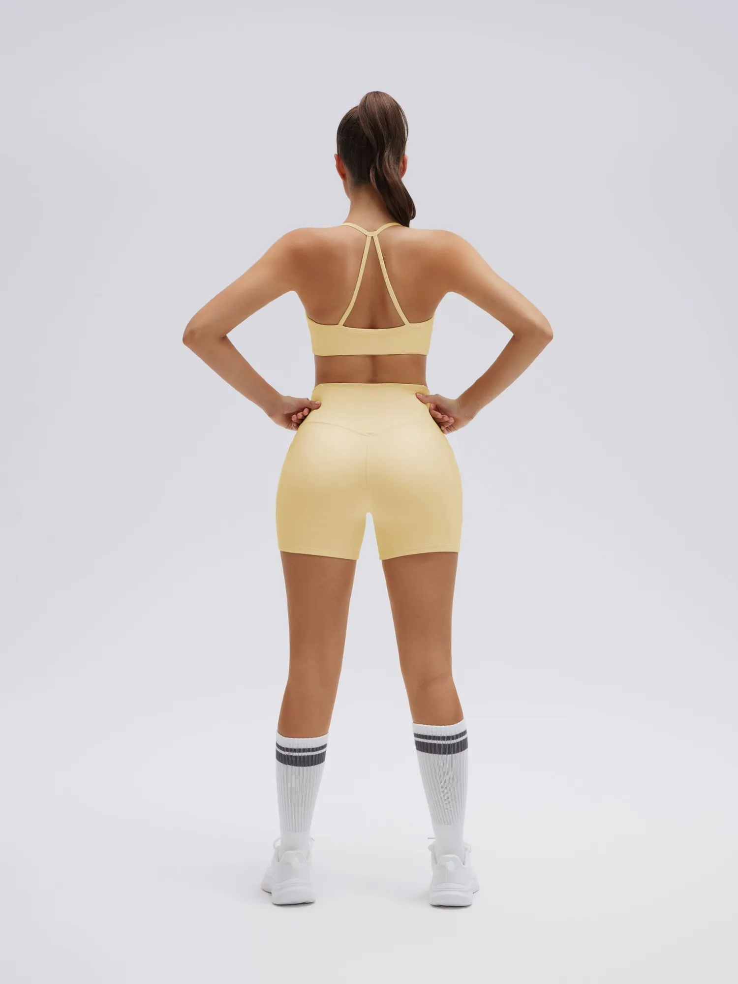 Halter Criss Cross Crop Tops 2 Piece Workout Sets - Image 46
