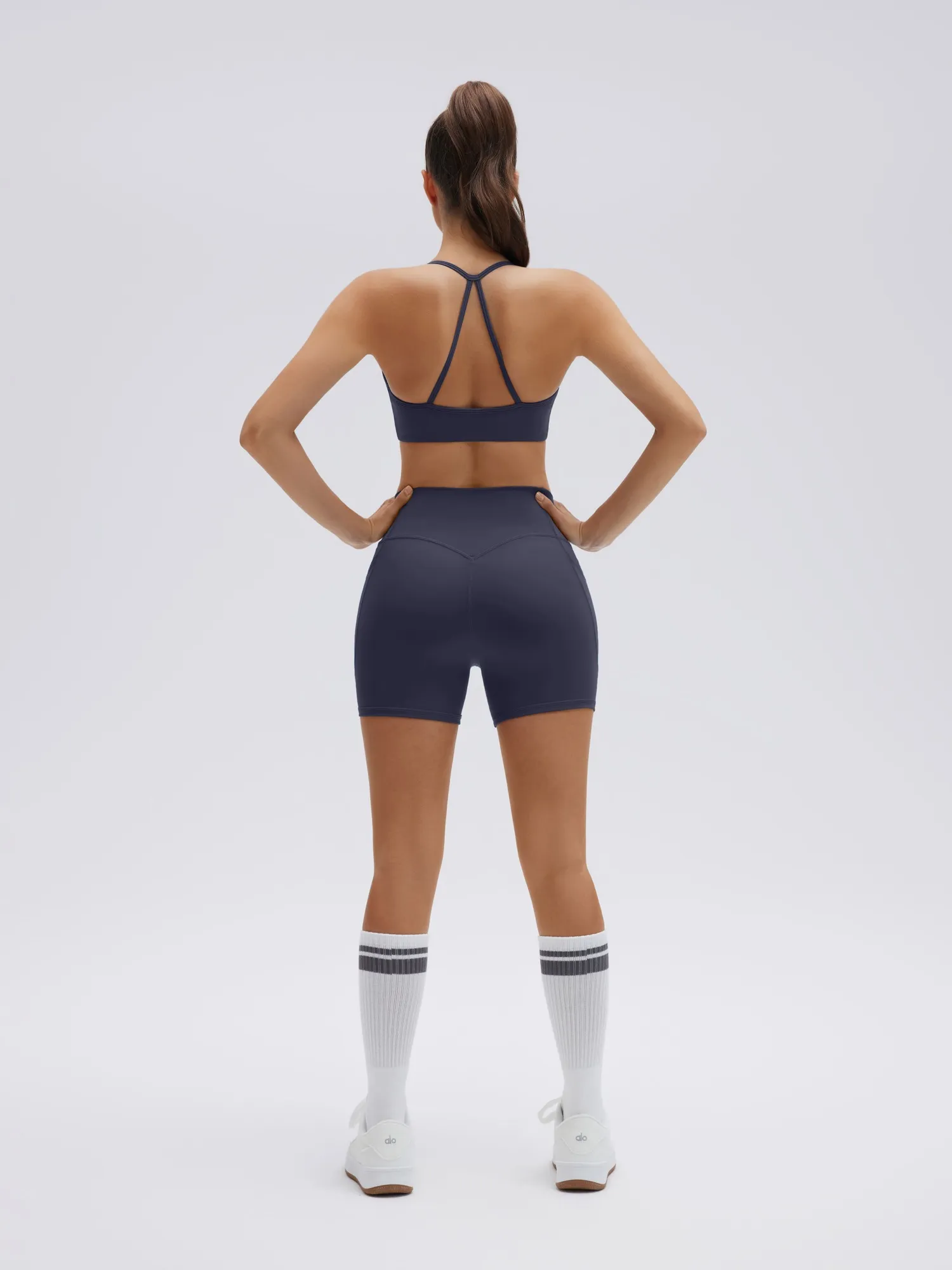 Halter Criss Cross Crop Tops 2 Piece Workout Sets - Image 6