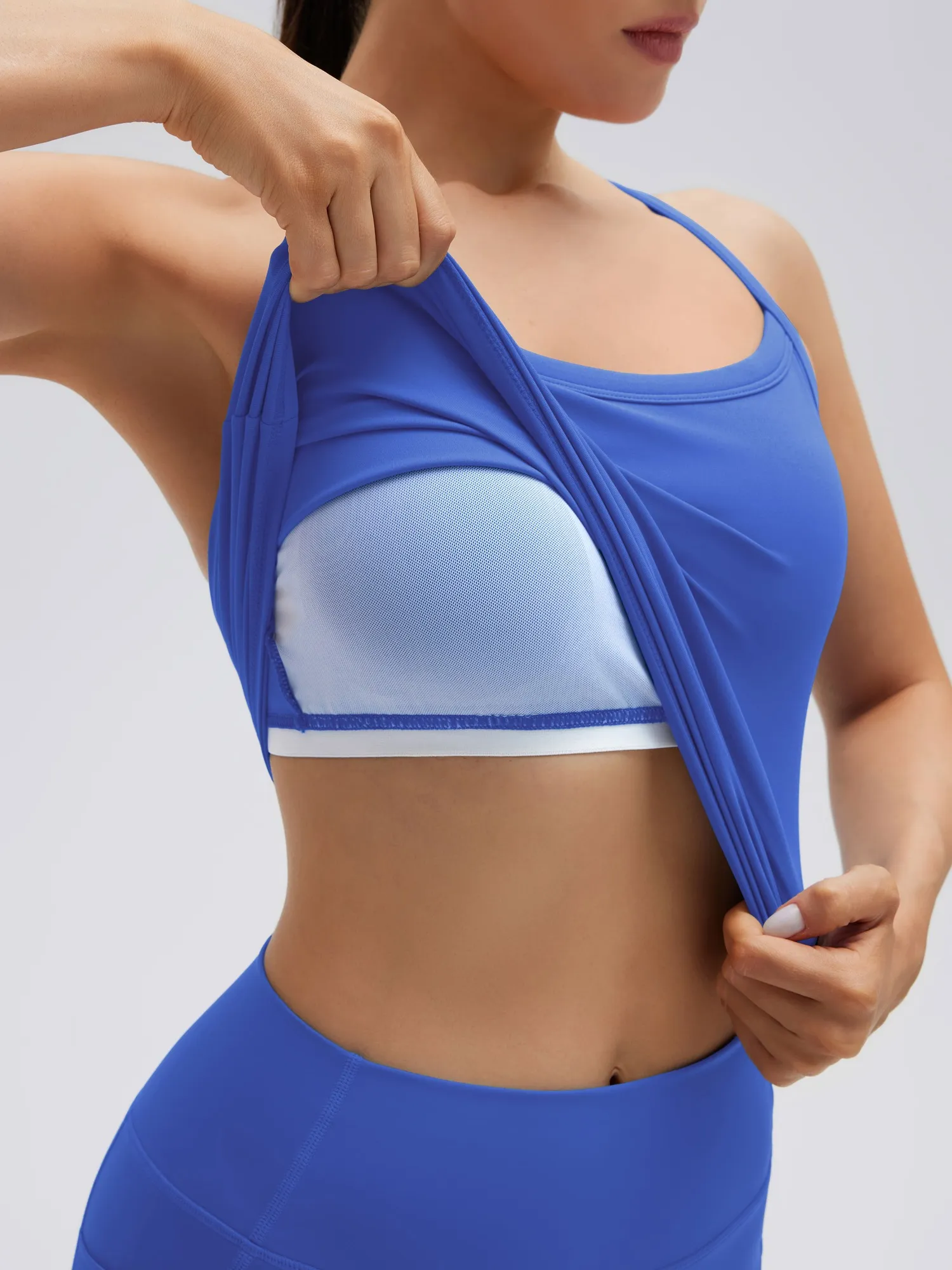 Padded Racerback Criss cross back top 2 Piece Workout Sets - Image 17