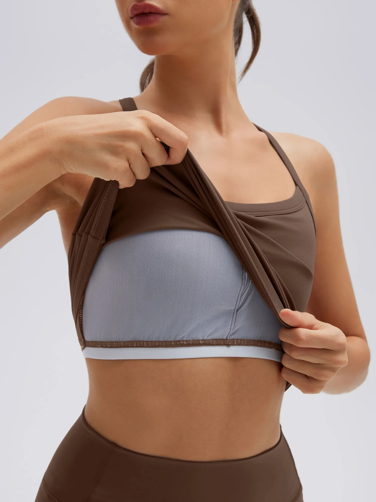 Padded Racerback Criss cross back top 2 Piece Workout Sets - Image 32
