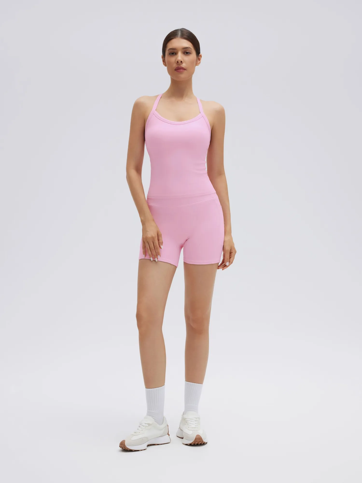 Padded Racerback Criss cross back top 2 Piece Workout Sets - Image 36