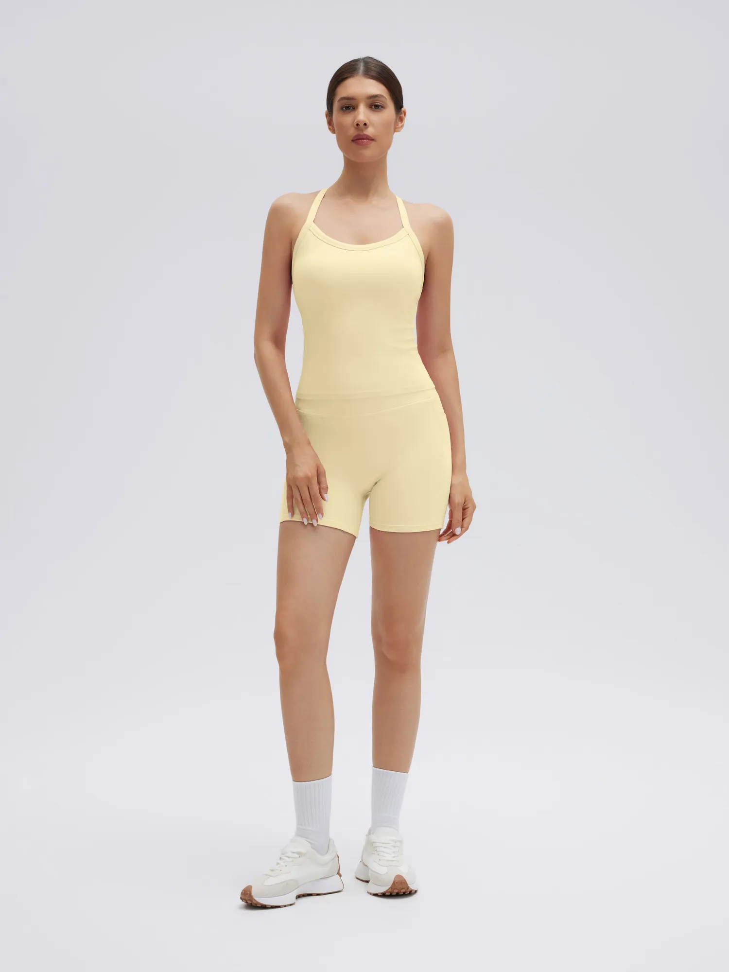 Padded Racerback Criss cross back top 2 Piece Workout Sets - Image 43