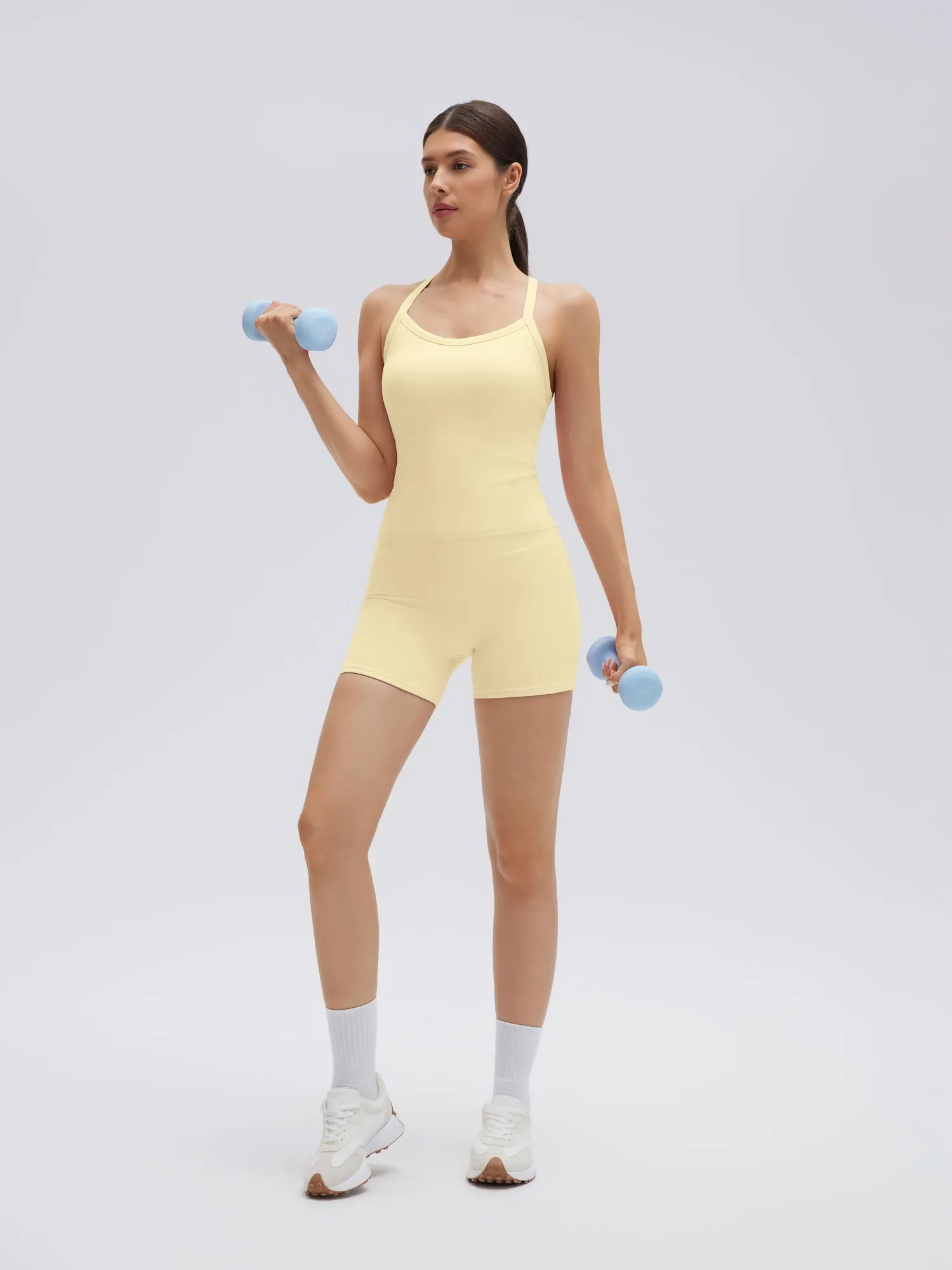 Padded Racerback Criss cross back top 2 Piece Workout Sets - Image 46