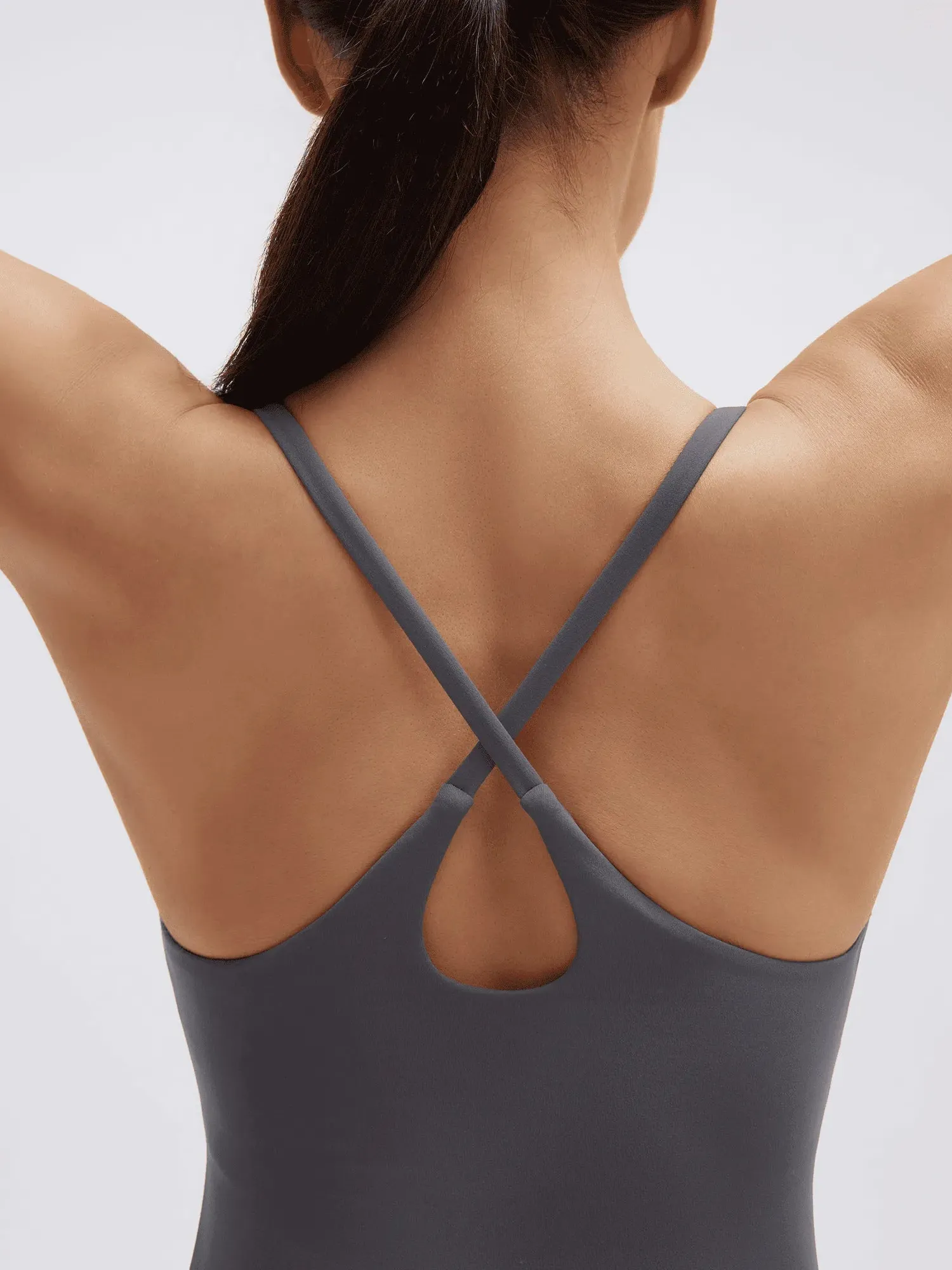 Scoop Neck Backless High Waisted 2 Piece Workout Sets - Image 16