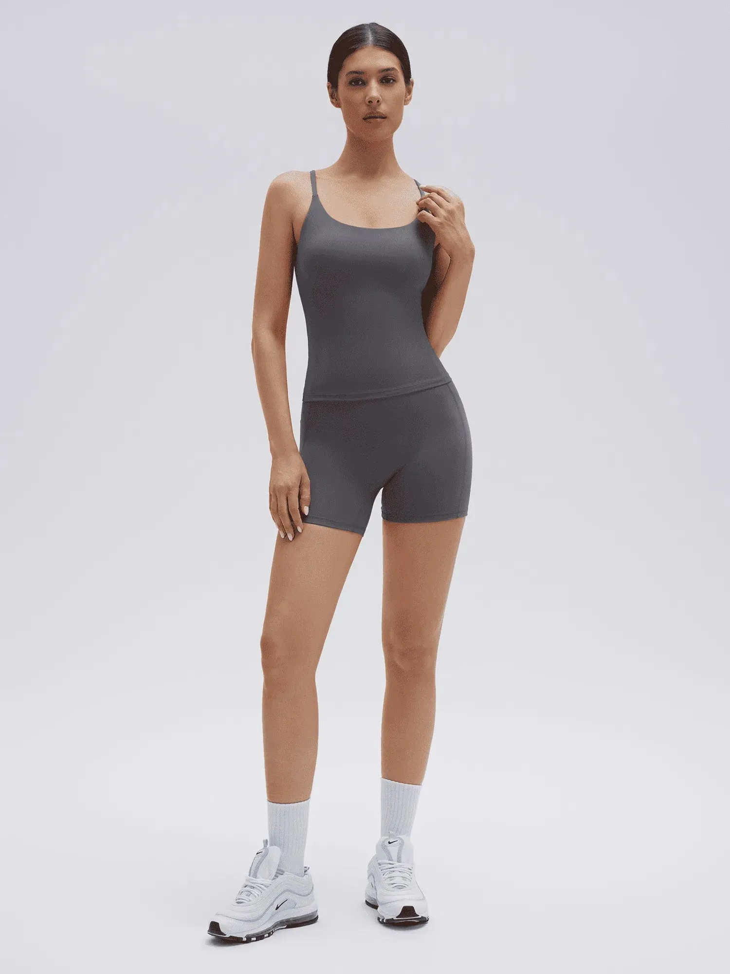Scoop Neck Backless High Waisted 2 Piece Workout Sets - Image 17