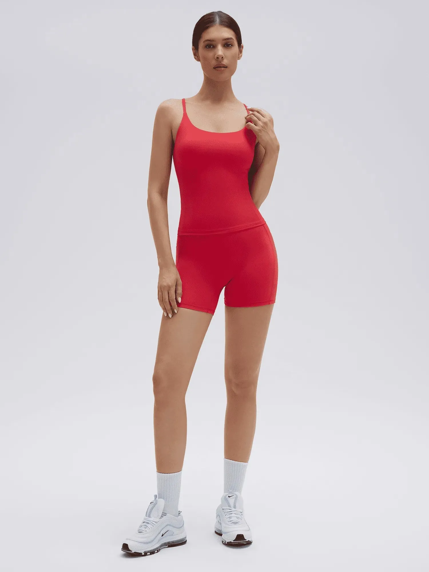 Scoop Neck Backless High Waisted 2 Piece Workout Sets - Image 24
