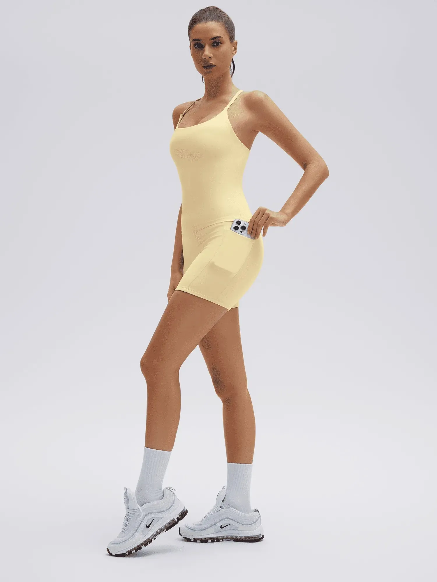Scoop Neck Backless High Waisted 2 Piece Workout Sets - Image 33