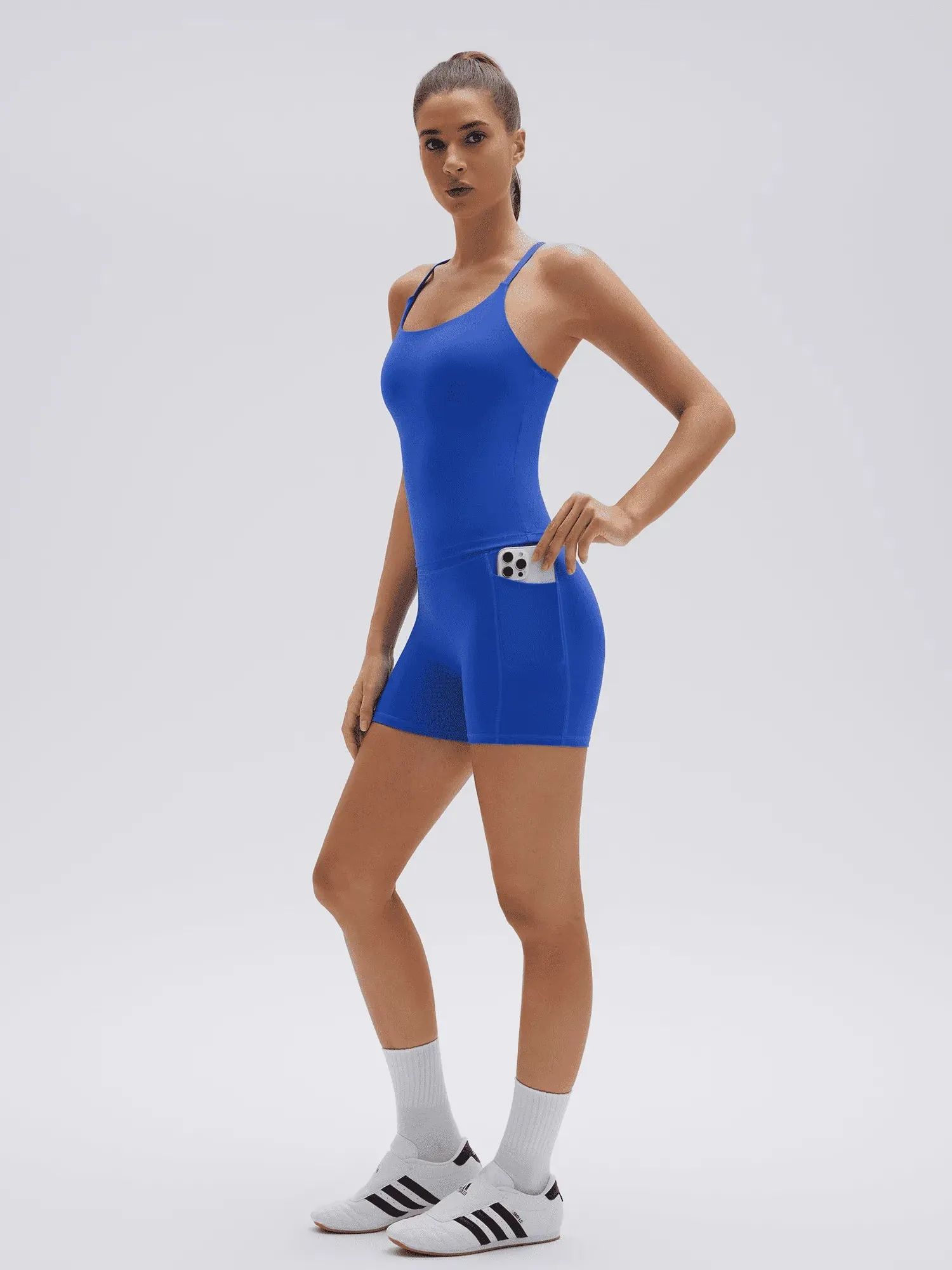 Scoop Neck Backless High Waisted 2 Piece Workout Sets - Image 9