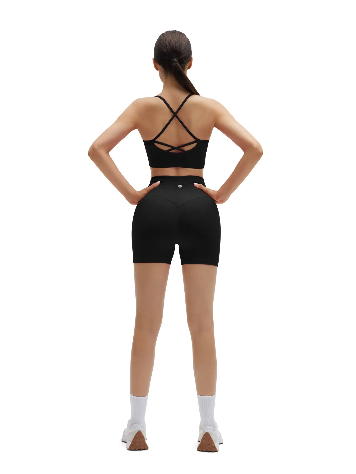 Criss Cross Sports Bra Seamless 2 Piece Workout Sets - Image 4